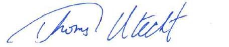 Tom Utecht signature